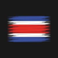 Bürste mit Costa-Rica-Flagge. Nationalflagge vektor