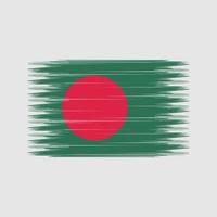 bangladesh flaggborste. National flagga vektor