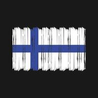 finland flagga borsta vektor. nationell flagga borsta vektor design