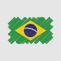 Brasilien flagga vektor design. National flagga