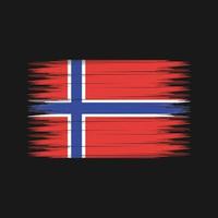 Bürste der norwegischen Flagge. Nationalflagge vektor