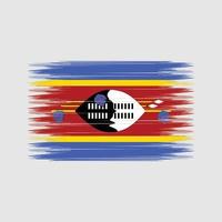 Bürste der Swasiland-Flagge. Nationalflagge vektor