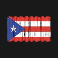 puerto rico flagga borsta vektor. nationell flagga borsta vektor design