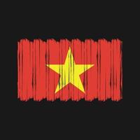 vietnam flagga borsta vektor. nationell flagga borsta vektor design