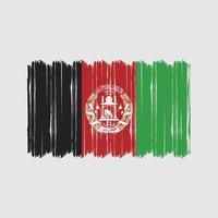 Pinselvektor der afghanischen Flagge. Nationalflaggenpinsel-Vektordesign vektor