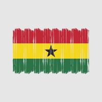 ghana flag pinselvektor. Nationalflaggenpinsel-Vektordesign vektor