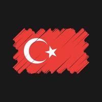 Turkiet flagga vektor design. National flagga