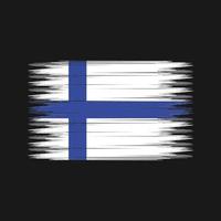 finlands flaggborste. National flagga vektor