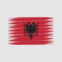 Albaniens flaggborste. National flagga vektor