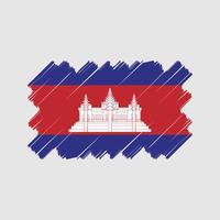 Vektordesign der Kambodscha-Flagge. Nationalflagge vektor