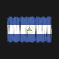 nicaragua flagga borsta vektor. nationell flagga borsta vektor design