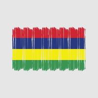 mauritius-flaggenbürstenvektor. Nationalflaggenpinsel-Vektordesign vektor