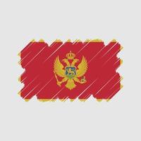 montenegro flagga vektor design. National flagga