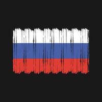 Pinselvektor mit russischer Flagge. Nationalflaggenpinsel-Vektordesign vektor