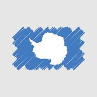 Antarktis-Flaggenvektordesign. Nationalflagge vektor