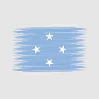 mikronesien flaggborste. National flagga vektor
