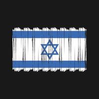 Pinselvektor der israelischen Flagge. Nationalflaggenpinsel-Vektordesign vektor