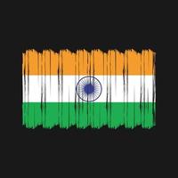 Indien flagga borsta vektor. nationell flagga borsta vektor design