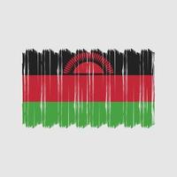 Malawi-Flaggen-Pinsel-Vektor. Nationalflaggenpinsel-Vektordesign vektor