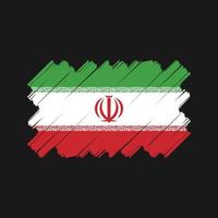 Vektordesign der iranischen Flagge. Nationalflagge vektor