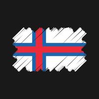 Flaggenvektordesign der Färöer-Inseln. Nationalflagge vektor