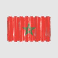 marocko flagga borsta vektor. nationell flagga borsta vektor design