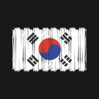 söder korea flagga borsta vektor. nationell flagga borsta vektor design
