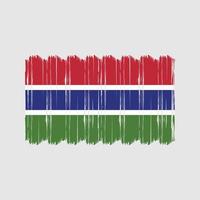 gambia flagga borsta vektor. nationell flagga borsta vektor design