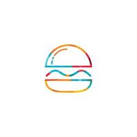 Burger-Vektor-Logo-Design. Burger-Café-Logo. vektor