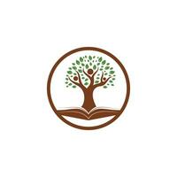 menschliches Baum-Logo-Design. Logo-Design für die Bildung von Führungskräften. vektor