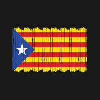 catalonia flagga borsta vektor. nationell flagga borsta vektor design