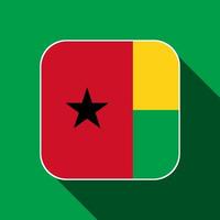 Flagge von Guinea-Bissau, offizielle Farben. Vektor-Illustration. vektor