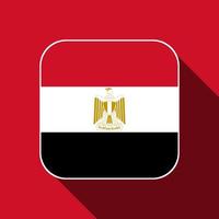 ägyptische Flagge, offizielle Farben. Vektor-Illustration. vektor