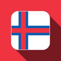 Flagge der Färöer-Inseln, offizielle Farben. Vektor-Illustration. vektor