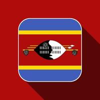 Eswatini-Flagge, offizielle Farben. Vektor-Illustration. vektor