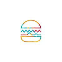 Burger-Vektor-Logo-Design. Burger-Café-Logo. vektor