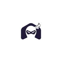 ninja vektor logotyp design mall.