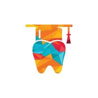 Design des Vektorlogos für Zahnstudien. Design-Vorlage für das Logo der Zahnuniversität. vektor
