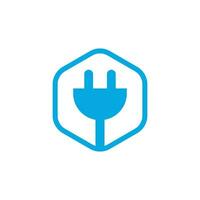 elektrische Stecker-Vektor-Logo-Design. Power-Energie-Symbol. vektor