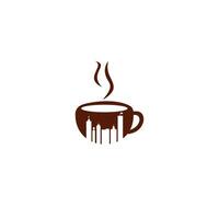 Kaffee-Stadt-Vektor-Logo-Design. vektor