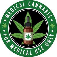 medizinisches Cannabis-Abzeichen-Logo vektor