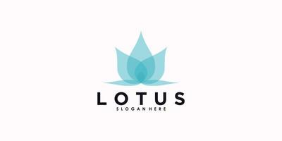 lotus logotyp design med kreativ begrepp premie vektor