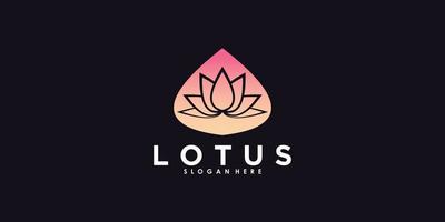 Lotus-Logo-Design mit kreativem Konzept-Premium-Vektor vektor