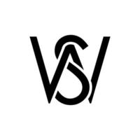 sw- oder ws-Symbol-Logo-Design-Vektor isoliert auf weißem Hintergrund. vektor