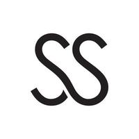 ss-Buchstaben kombinierter Symbol-Logo-Design-Vektor isoliert auf weißem Hintergrund. vektor