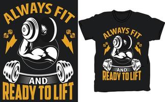 exklusiv Gym t-shirt vektor design mall.