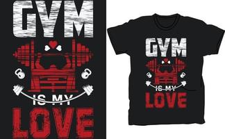 exklusiv Gym t-shirt vektor design mall.