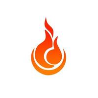 Feuerball-Logo, Feuer-Logo, Vektorgrafik vektor