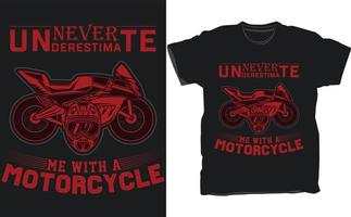 exklusive Motorrad-T-Shirt-Vektor-Design-Vorlage vektor
