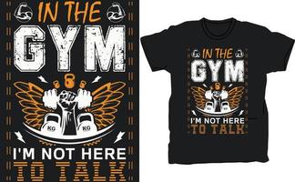 exklusiv Gym t-shirt vektor design mall.